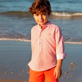 Bermuda de niño modelo chino color coral