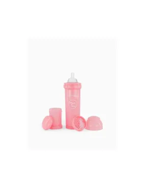 BIBERÓN ANTICÓLICO 330ML ROSA PASTEL TWISTSHAKE 