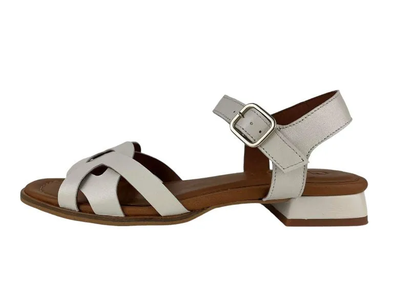 CLKS | Sandalias piel planas mujer blanco hielo Erika