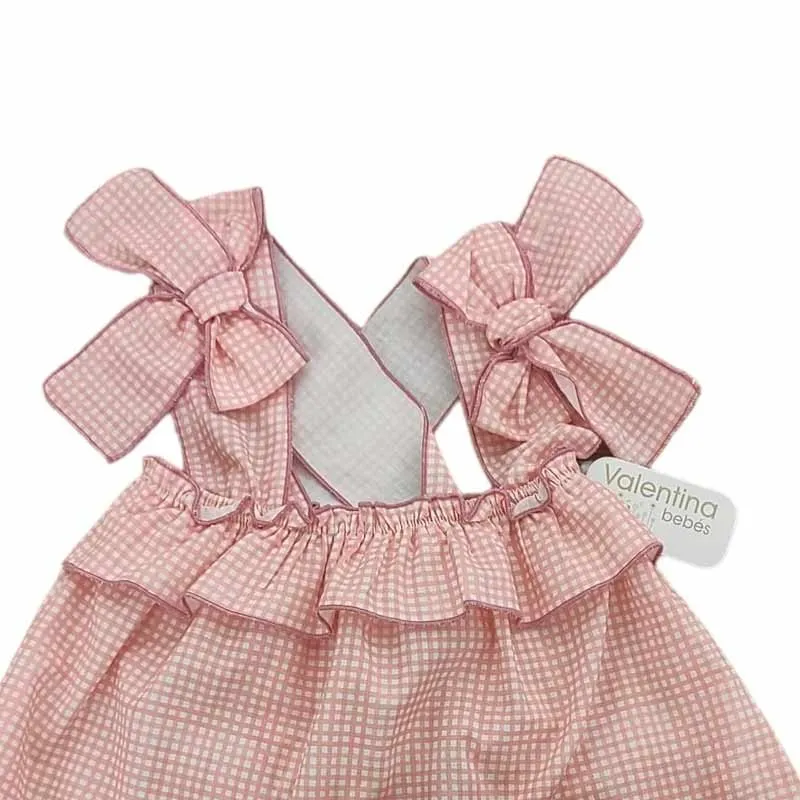 Conjunto niña cuadritos rosa de Valentina