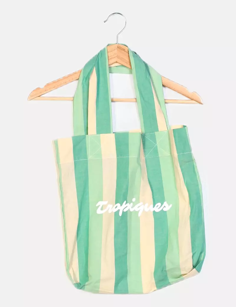 Faithfull The Brand Tote bag rayas bicolor