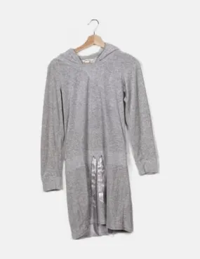 H&M Vestido terciopelo gris