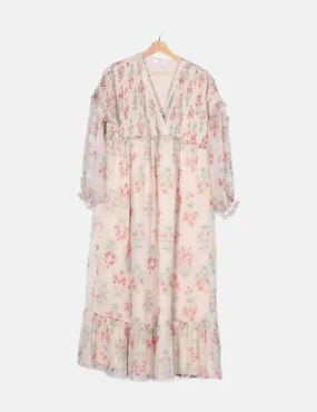 Hoss Intropia Vestido beige print floral