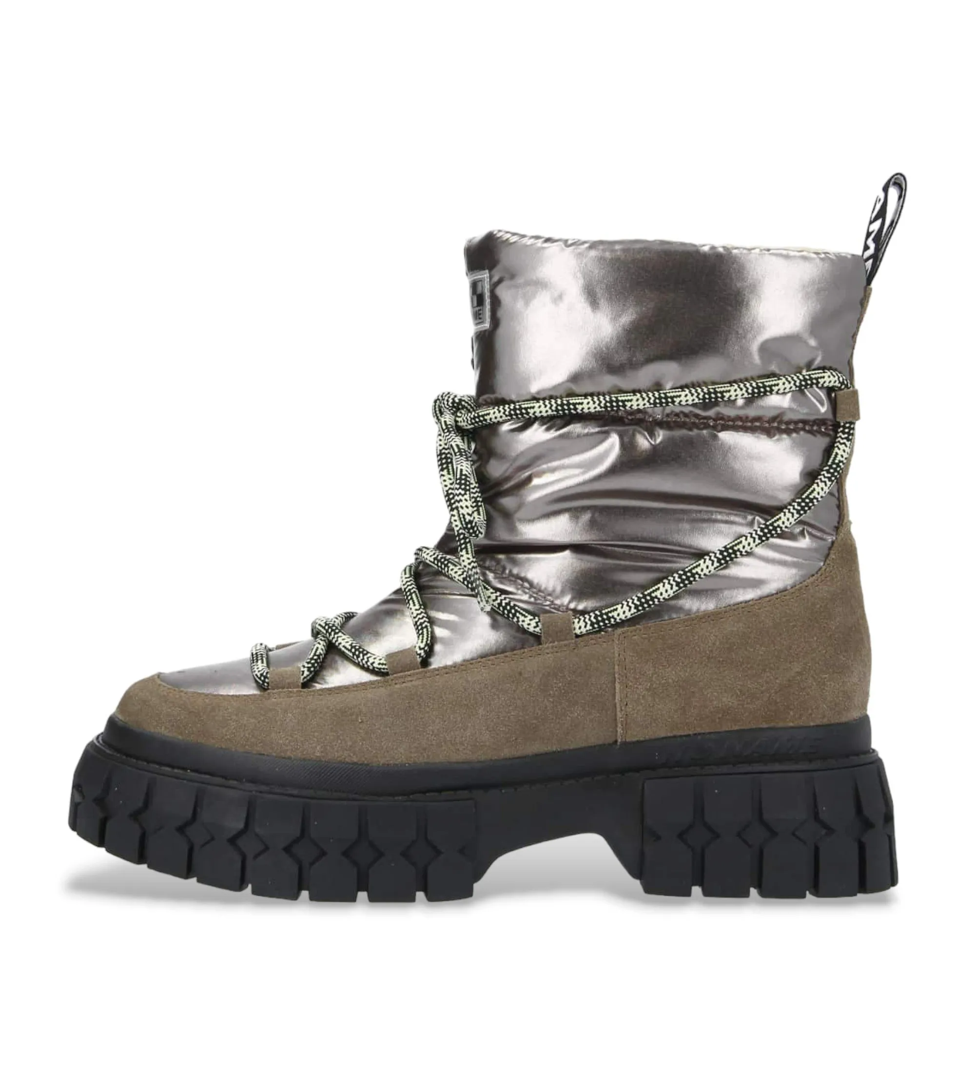 NO NAME BOTAS DE NIEVE GRAVITEE MARRÓN, PLATEADO