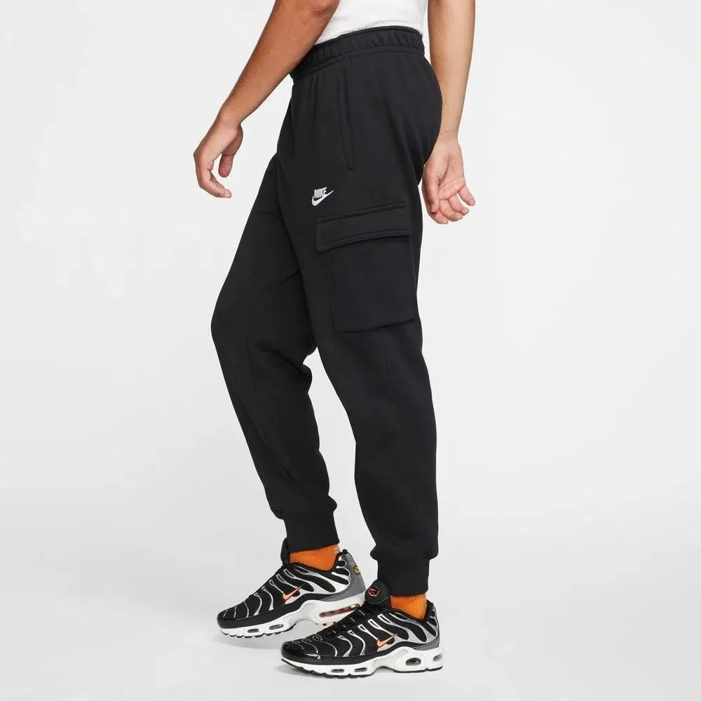 Pantalón Cargo Urbano Hombre Nike Sportswear Club Fleece Negro