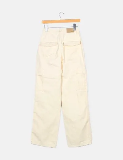 Primark Pantalón cargo beige