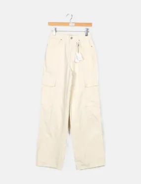 Primark Pantalón cargo beige