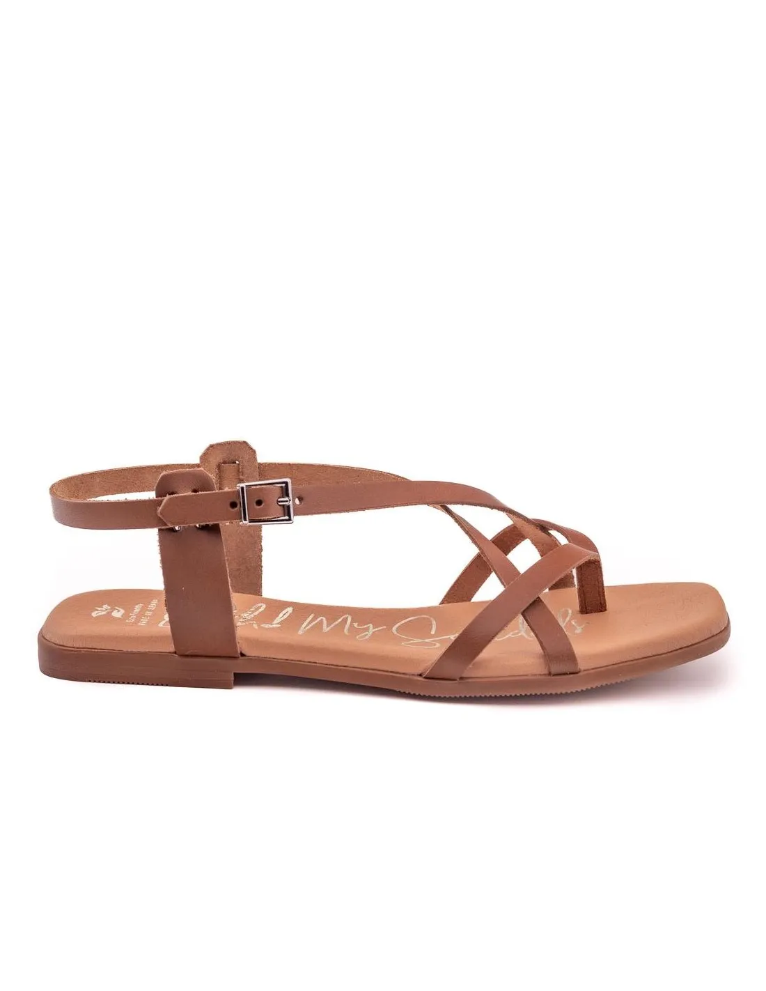 SANDALIA PLANA MUJER OH MY SANDALS 5152 CUERO