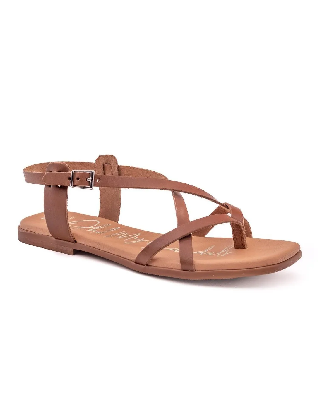 SANDALIA PLANA MUJER OH MY SANDALS 5152 CUERO