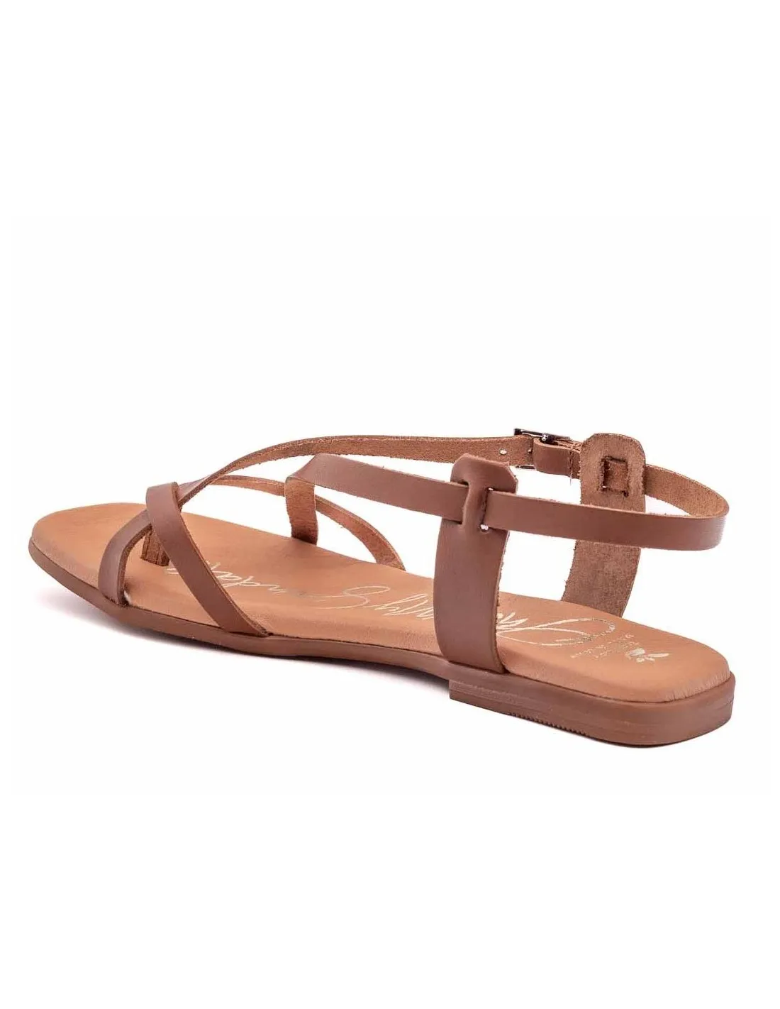 SANDALIA PLANA MUJER OH MY SANDALS 5152 CUERO