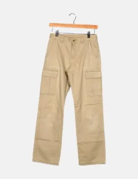 UNIQLO Pantalón cargo beige