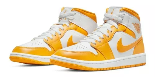 Zapatillas Mujer Nike Air Jordan 1 Mid Yellow Originales