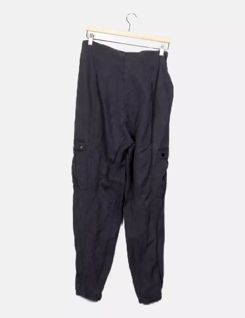 Zara Pantalon azul cargo