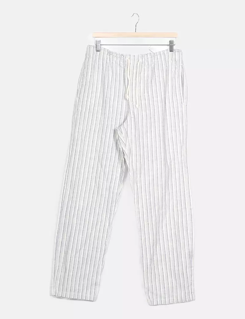 Zara Pantalón baggy rayas bicolor